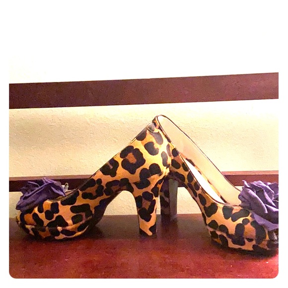 leopard heels size 12
